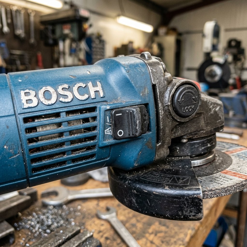 Bosch GWS 850 Detalle Motor y Bloqueo